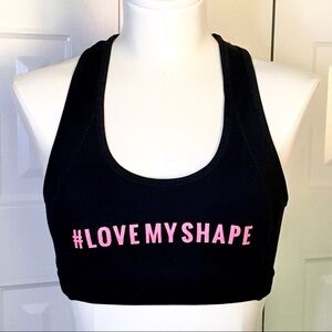 SHAPE #LOVEMYSHAPE black racer back sports bra XS